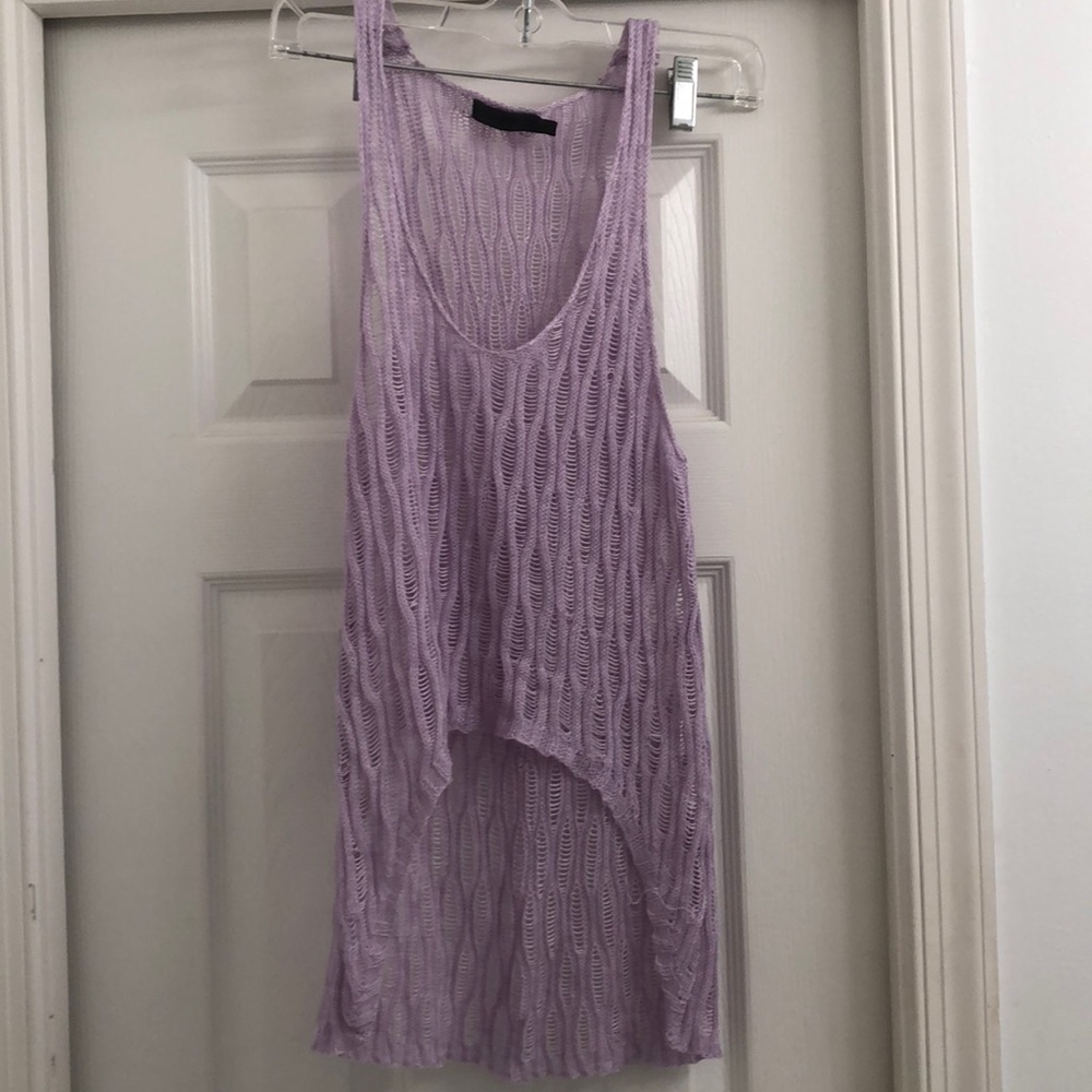 LF Purple Crochet Cover Up
